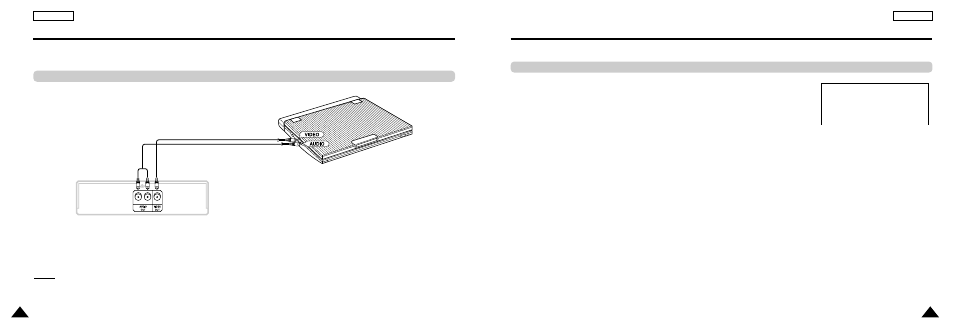 Connecting to an external component (input select), Viewing a video from an external component | Samsung DVD-L300W-AFS User Manual | Page 10 / 32