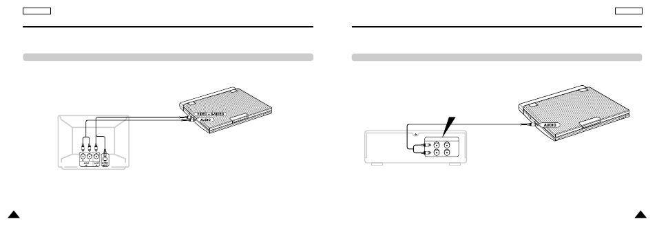 Connecting to a tv, Connecting to a stereo component | Samsung DVD-L300W-AFS User Manual | Page 11 / 32