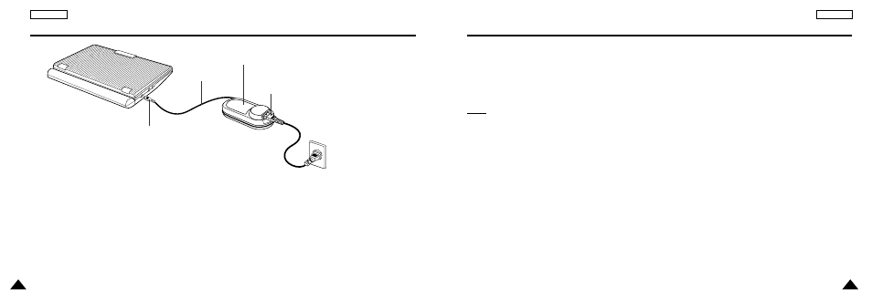 Adapter directions, Using the ac adapter | Samsung DVD-L300W-AFS User Manual | Page 13 / 32