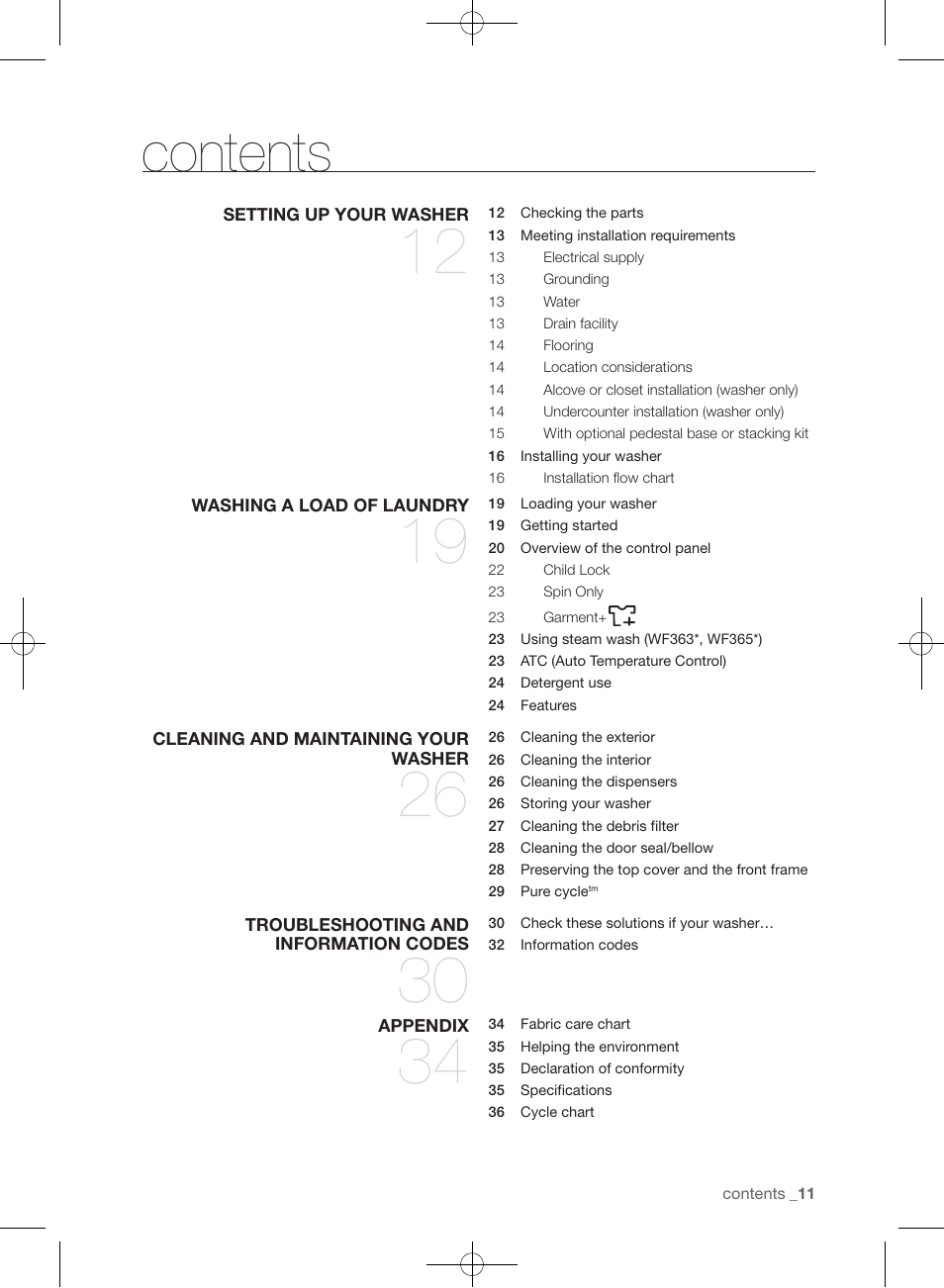 Samsung WF361BVBEWR-A1 User Manual | Page 11 / 132