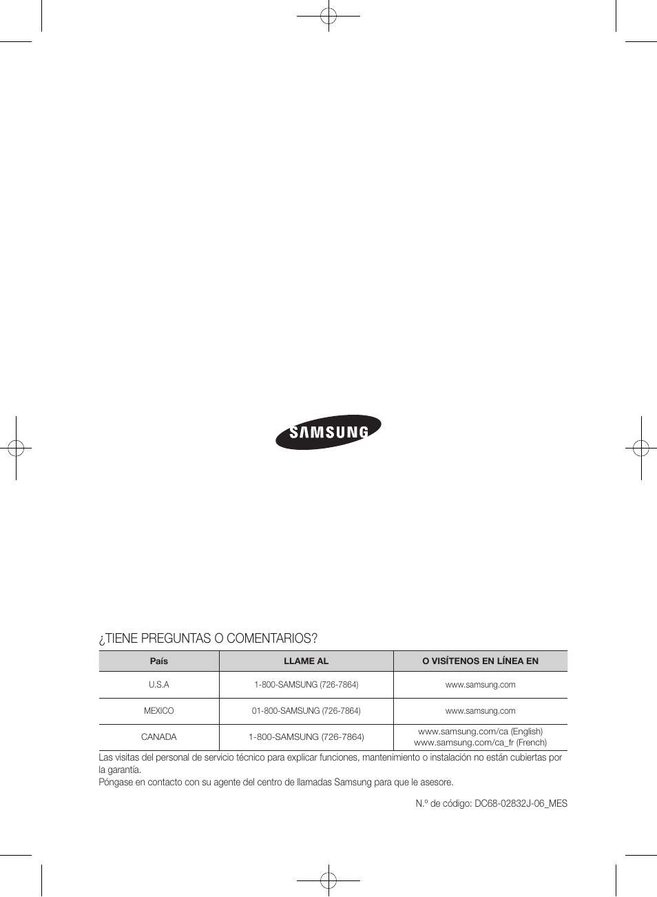 Tiene preguntas o comentarios | Samsung WF361BVBEWR-A1 User Manual | Page 88 / 132