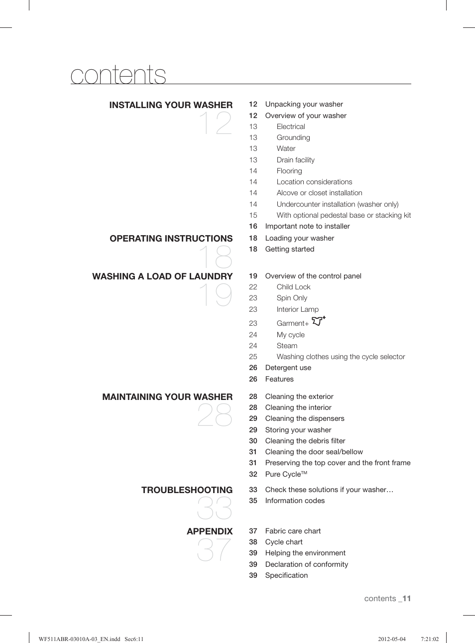 Samsung WF511ABR-XAA User Manual | Page 11 / 132
