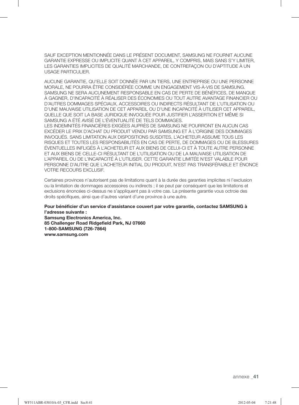 Samsung WF511ABR-XAA User Manual | Page 129 / 132