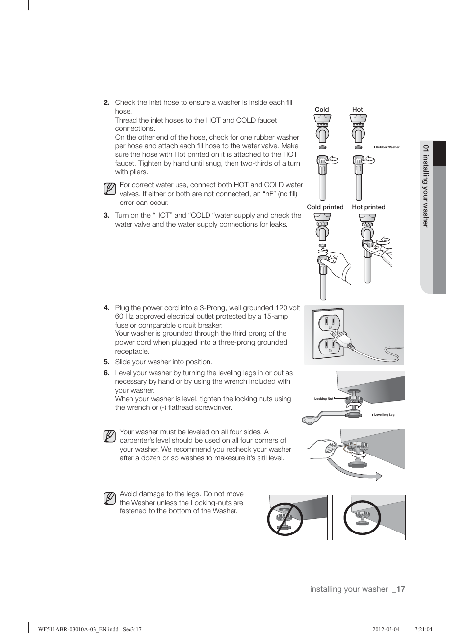 Samsung WF511ABR-XAA User Manual | Page 17 / 132