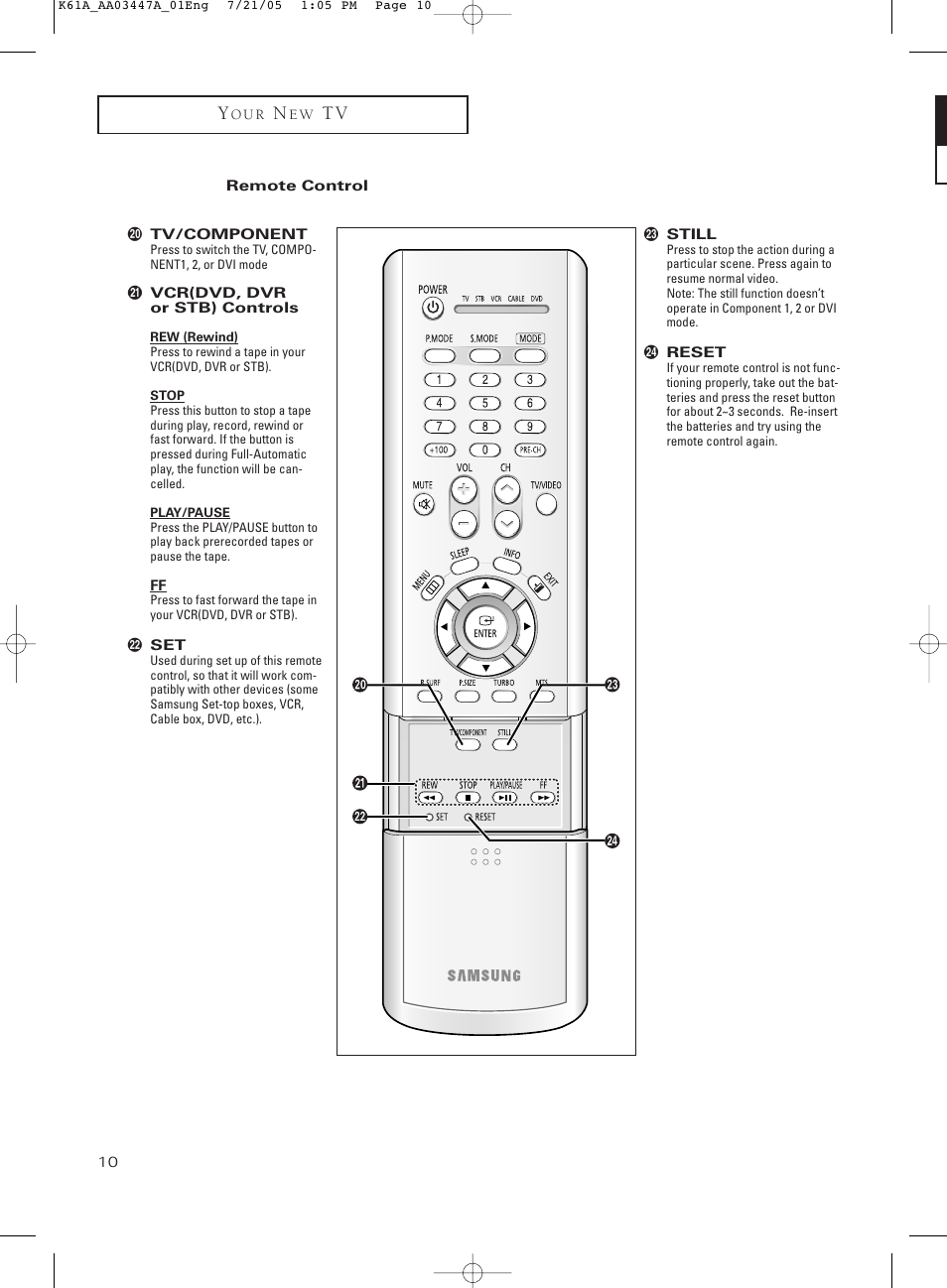Samsung TXP3266X-XAA User Manual | Page 10 / 68