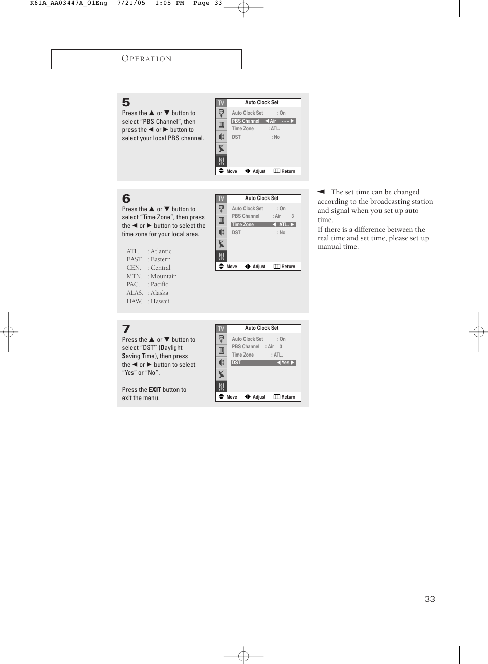 Samsung TXP3266X-XAA User Manual | Page 33 / 68