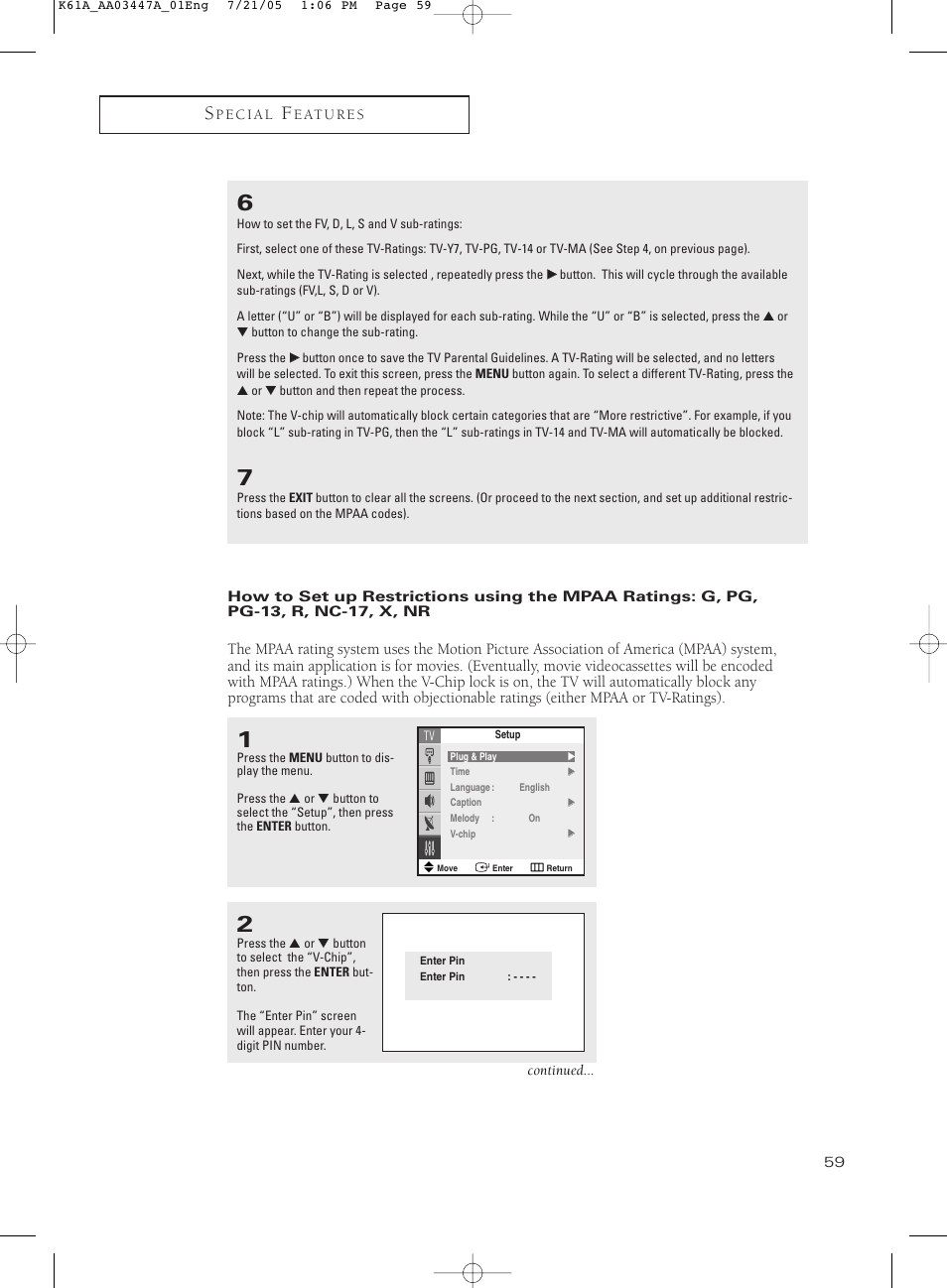 Samsung TXP3266X-XAA User Manual | Page 59 / 68