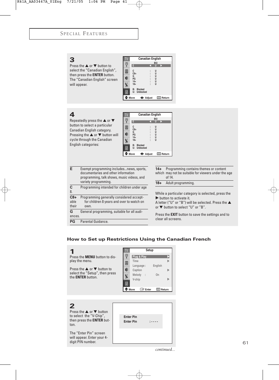 Samsung TXP3266X-XAA User Manual | Page 61 / 68