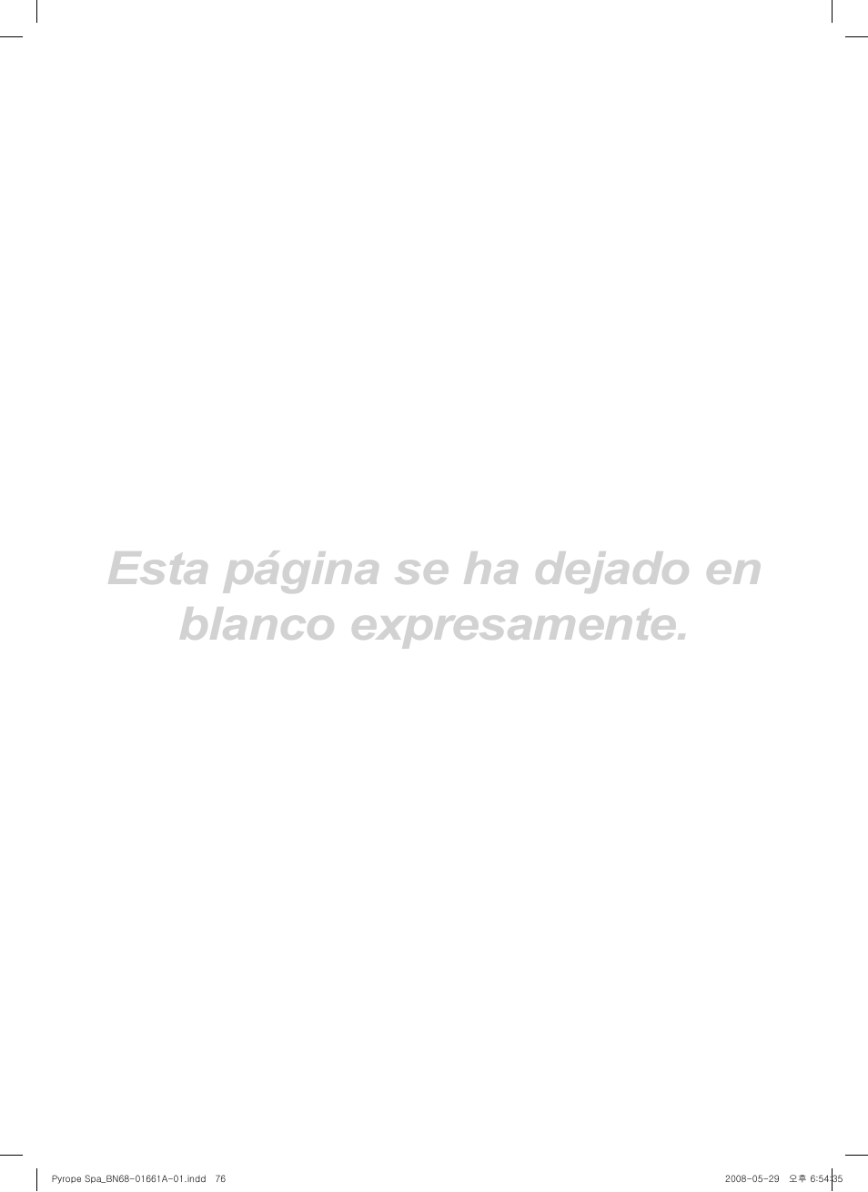 Esta página se ha dejado en blanco expresamente | Samsung PN50A460S4DXZA User Manual | Page 150 / 150