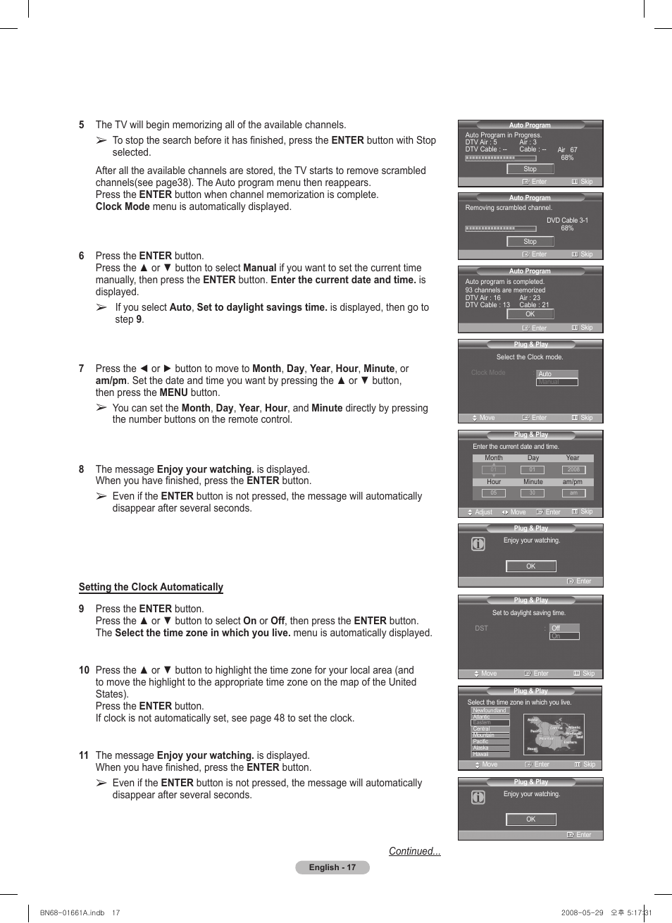 Samsung PN50A460S4DXZA User Manual | Page 17 / 150