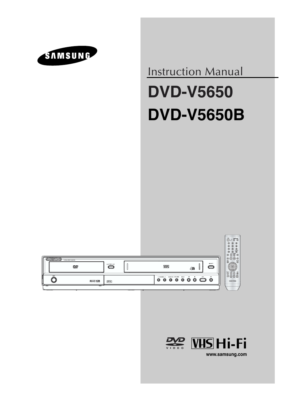 Samsung DVD-V5650B-XAA User Manual | 92 pages