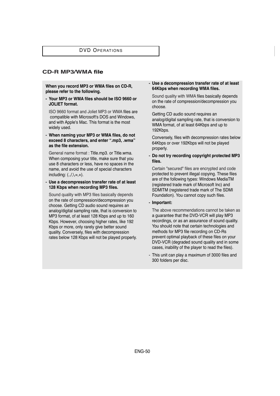 Samsung DVD-V5650B-XAA User Manual | Page 50 / 92