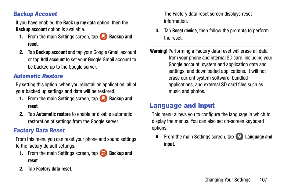 Language and input | Samsung SM-G870ARREATT User Manual | Page 115 / 213