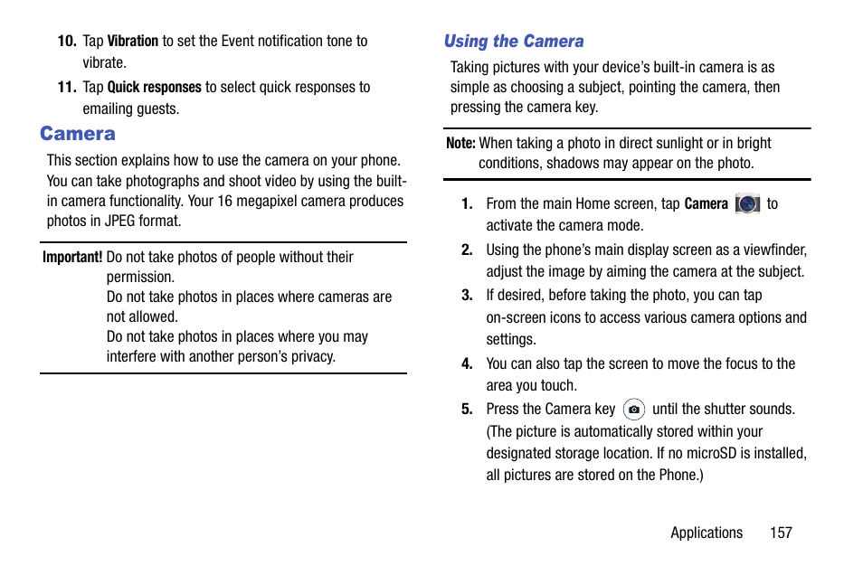 Camera | Samsung SM-G870ARREATT User Manual | Page 165 / 213