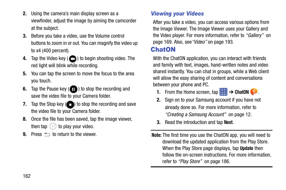 Chaton | Samsung SM-G870ARREATT User Manual | Page 170 / 213