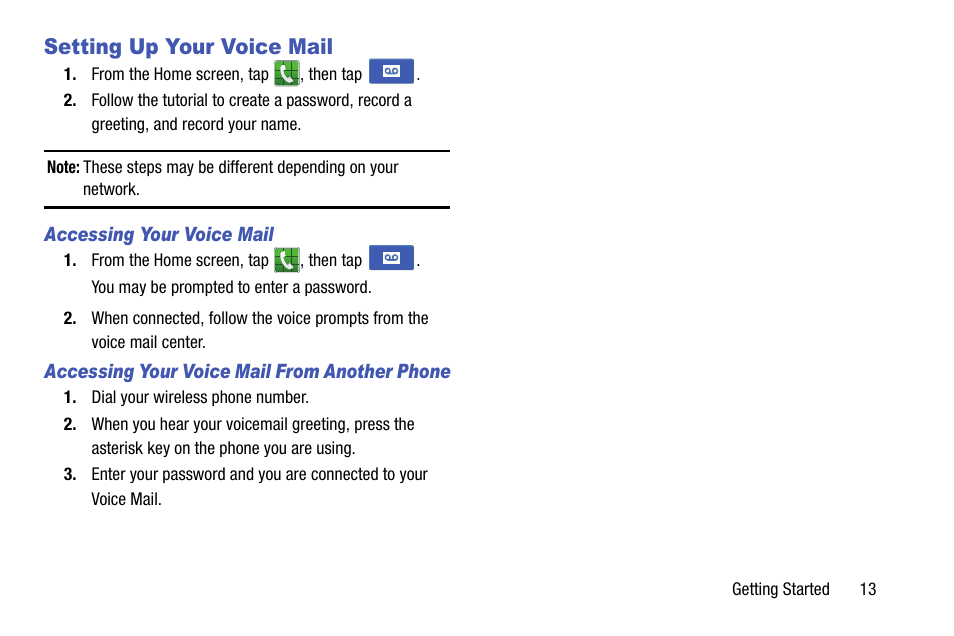 Setting up your voice mail | Samsung SM-G870ARREATT User Manual | Page 21 / 213