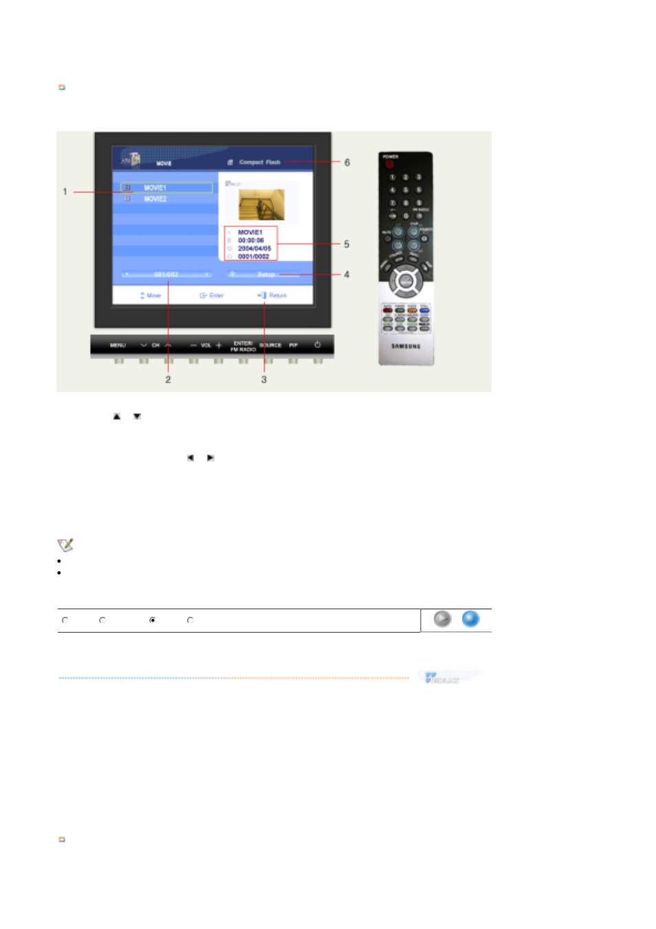 Movie file playback, All file playback | Samsung LS17MHFSSU-XAZ User Manual | Page 43 / 72