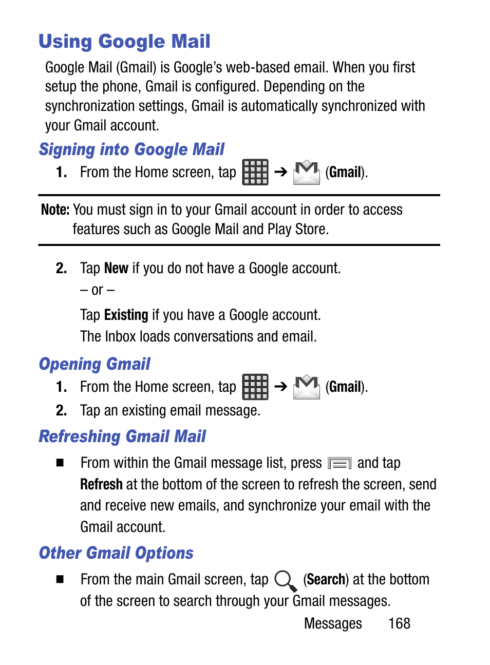 Using google mail | Samsung SM-S975LZKATFN User Manual | Page 175 / 479