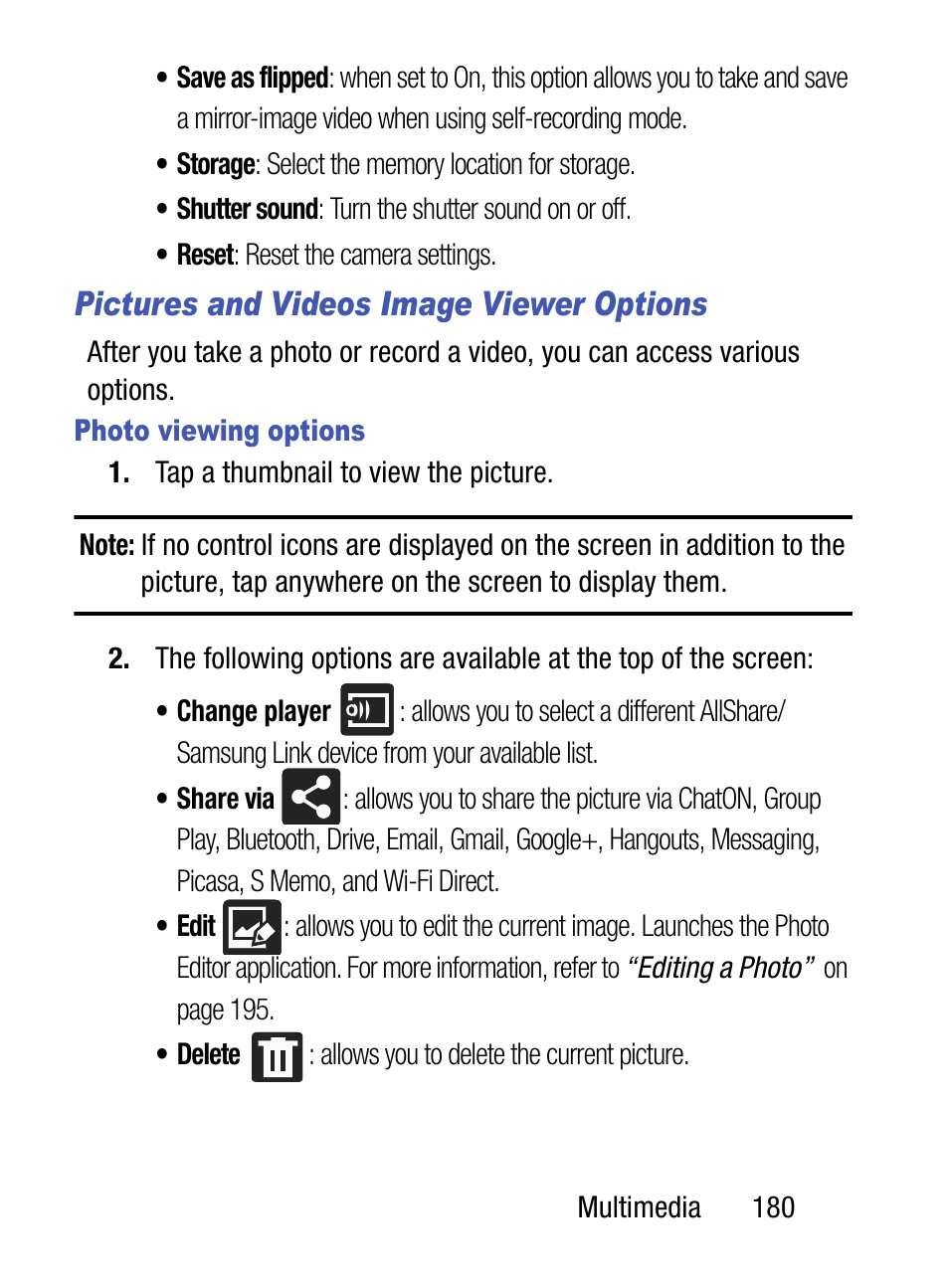 Pictures and videos image viewer options | Samsung SM-S975LZKATFN User Manual | Page 187 / 479