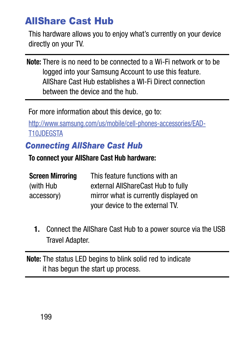 Allshare cast hub | Samsung SM-S975LZKATFN User Manual | Page 206 / 479