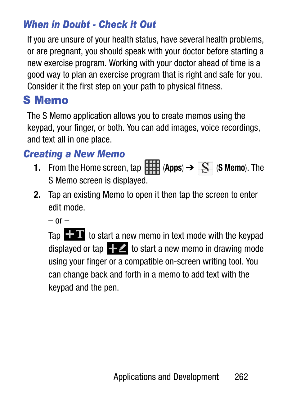 S memo | Samsung SM-S975LZKATFN User Manual | Page 269 / 479