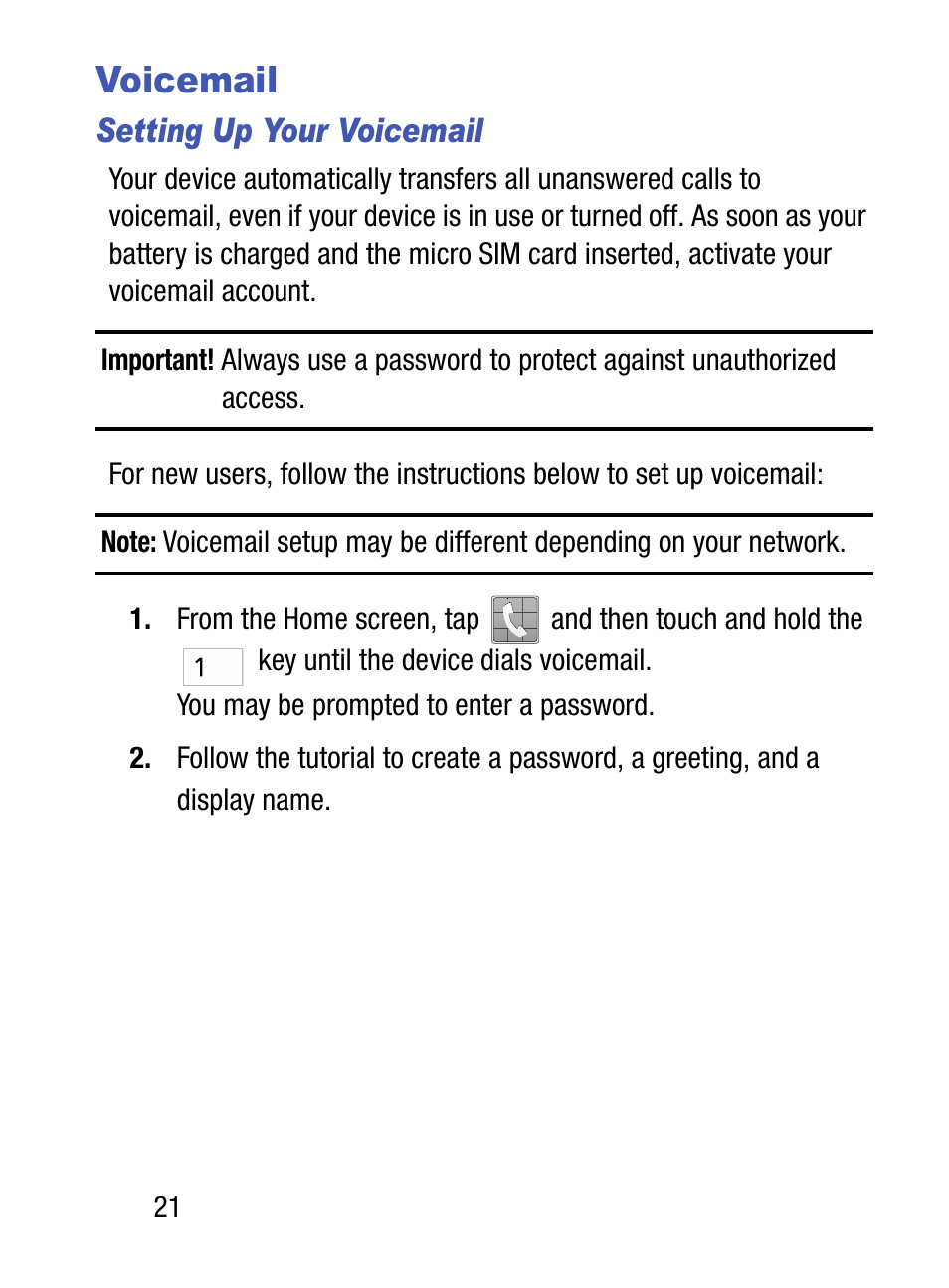 Voicemail | Samsung SM-S975LZKATFN User Manual | Page 28 / 479
