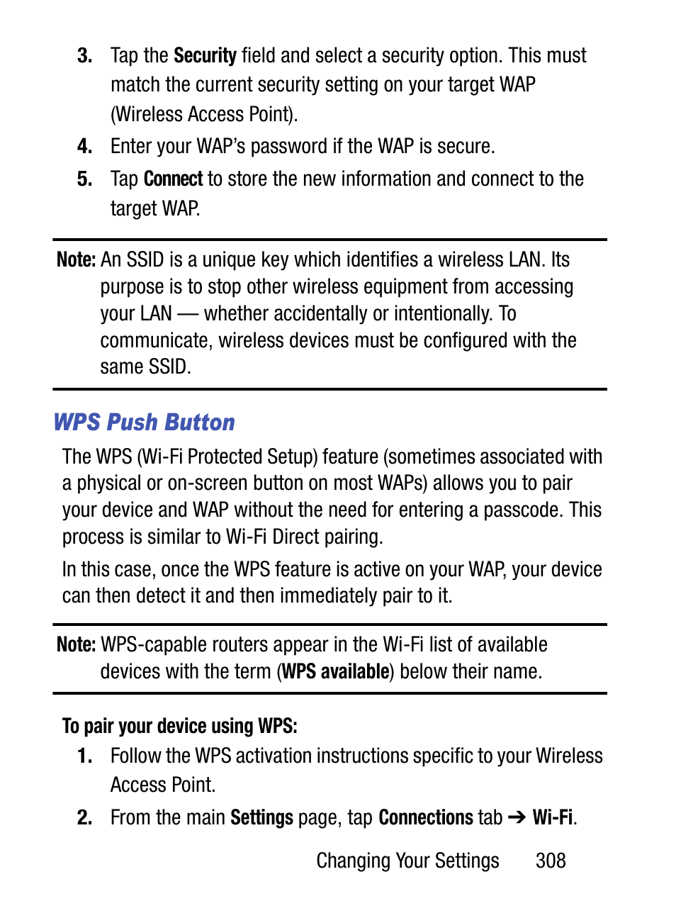 Wps push button | Samsung SM-S975LZKATFN User Manual | Page 315 / 479