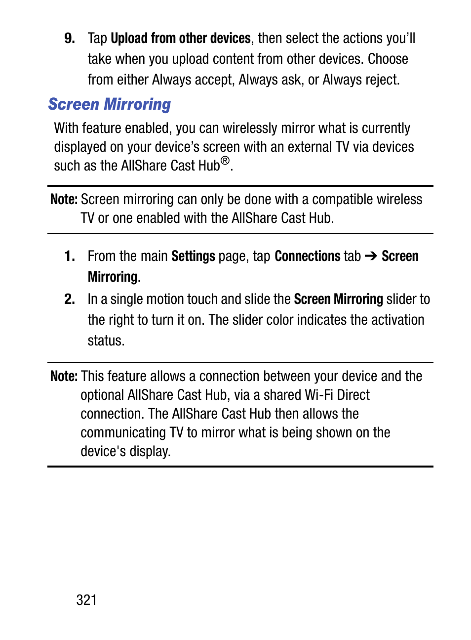 Screen mirroring | Samsung SM-S975LZKATFN User Manual | Page 328 / 479