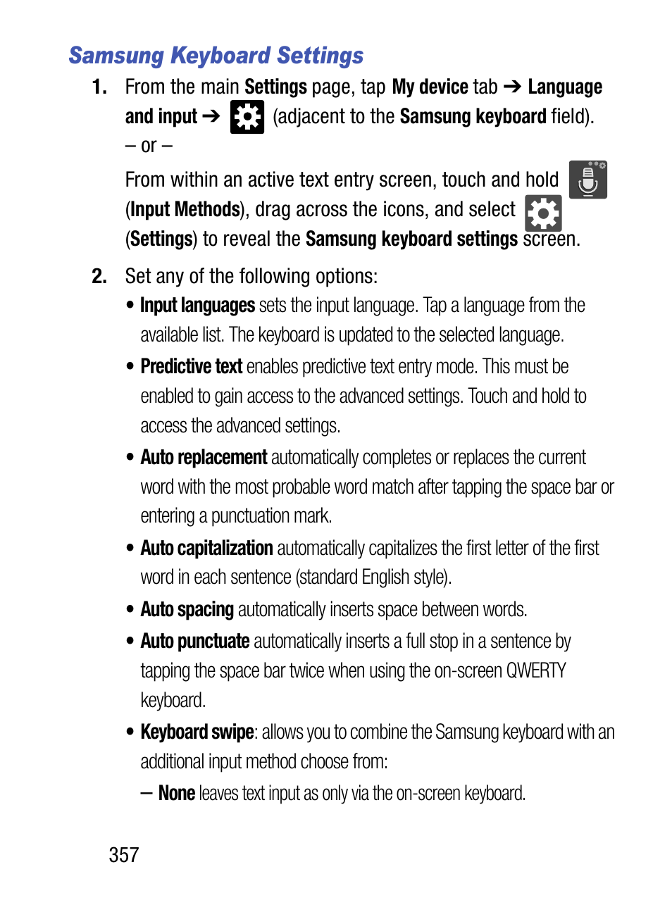 Samsung keyboard settings | Samsung SM-S975LZKATFN User Manual | Page 364 / 479