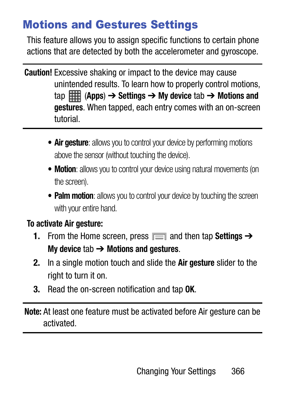 Motions and gestures settings, For more | Samsung SM-S975LZKATFN User Manual | Page 373 / 479