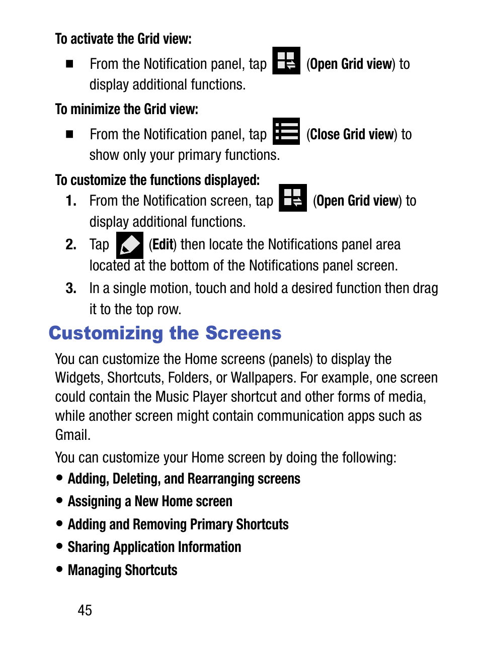Customizing the screens | Samsung SM-S975LZKATFN User Manual | Page 52 / 479