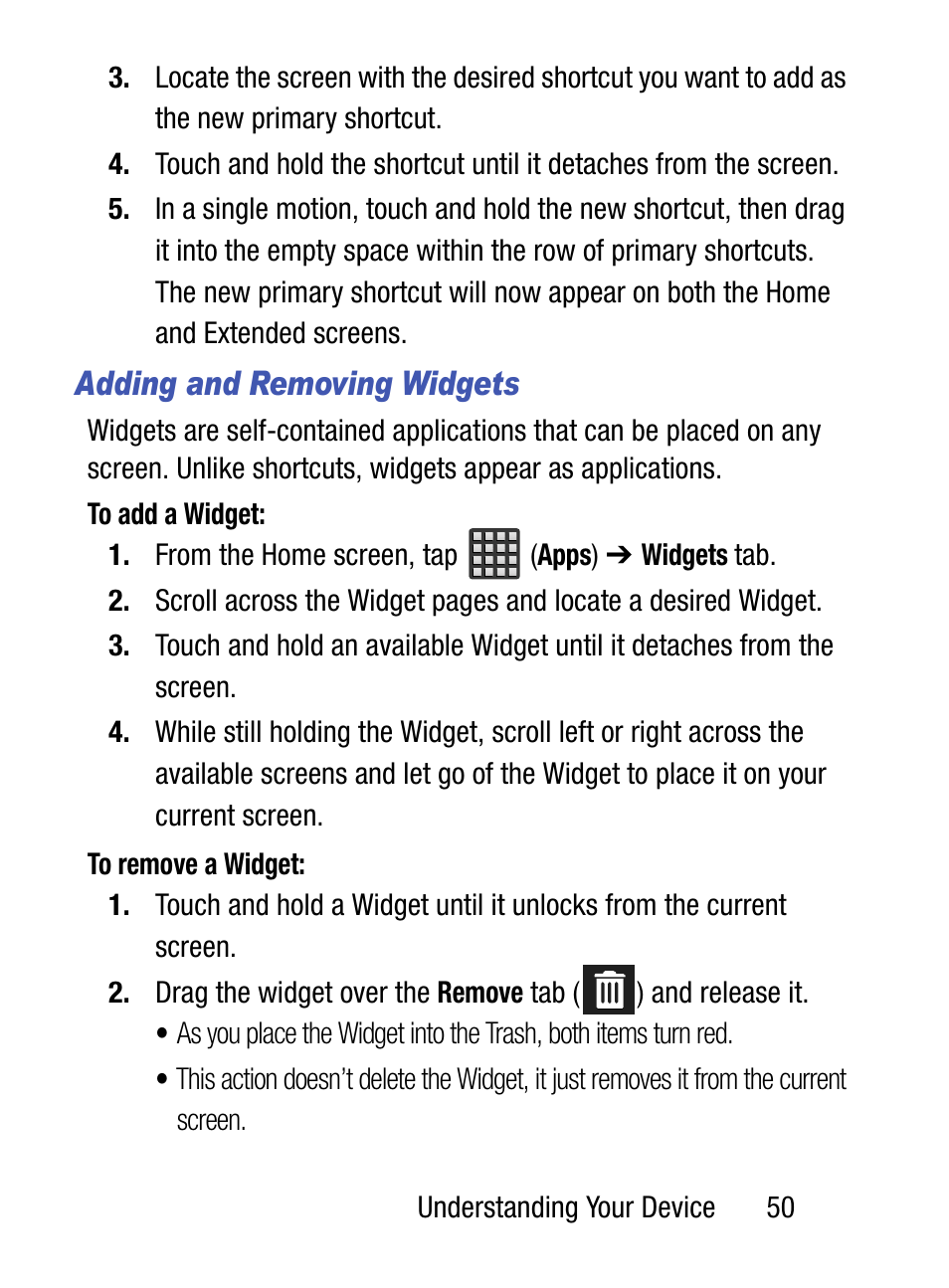 Adding and removing widgets | Samsung SM-S975LZKATFN User Manual | Page 57 / 479