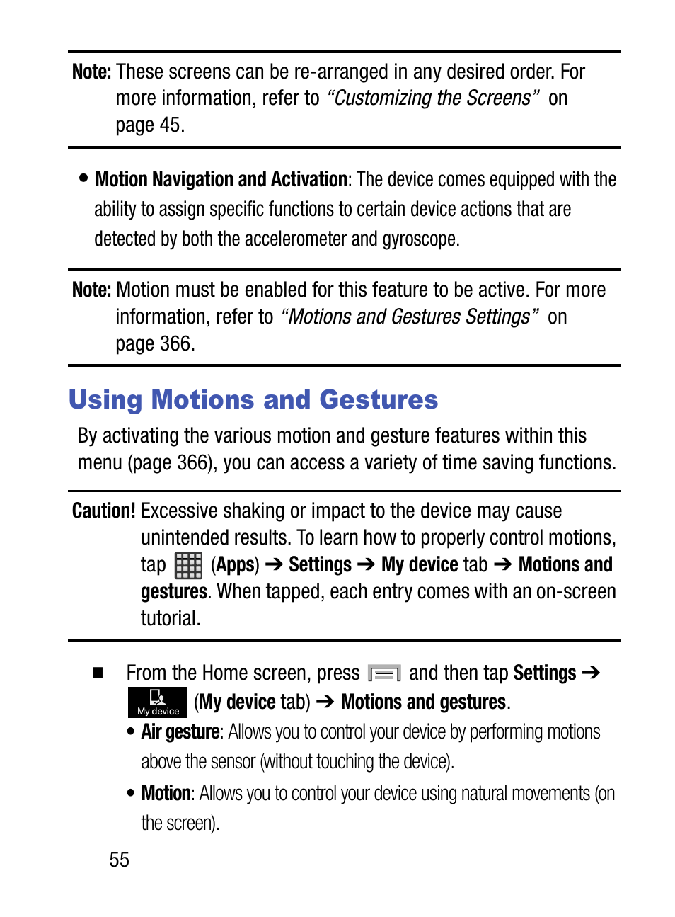 Using motions and gestures | Samsung SM-S975LZKATFN User Manual | Page 62 / 479