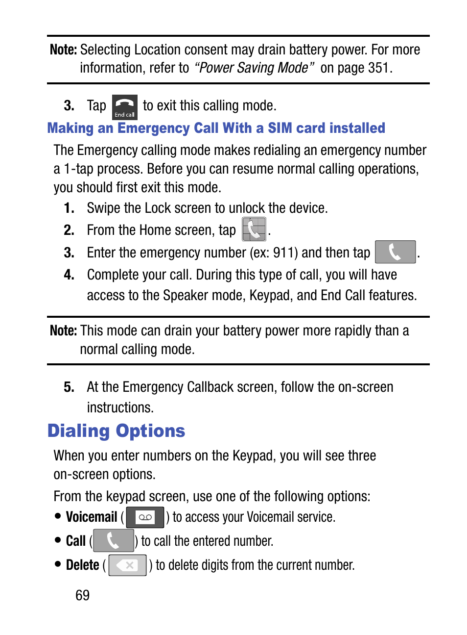 Dialing options | Samsung SM-S975LZKATFN User Manual | Page 76 / 479