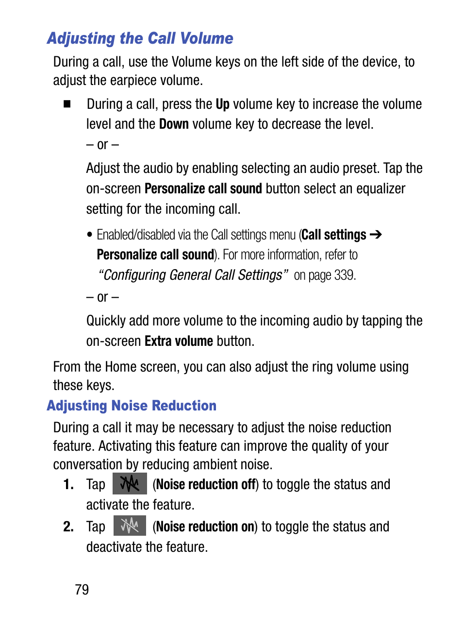 Adjusting the call volume | Samsung SM-S975LZKATFN User Manual | Page 86 / 479
