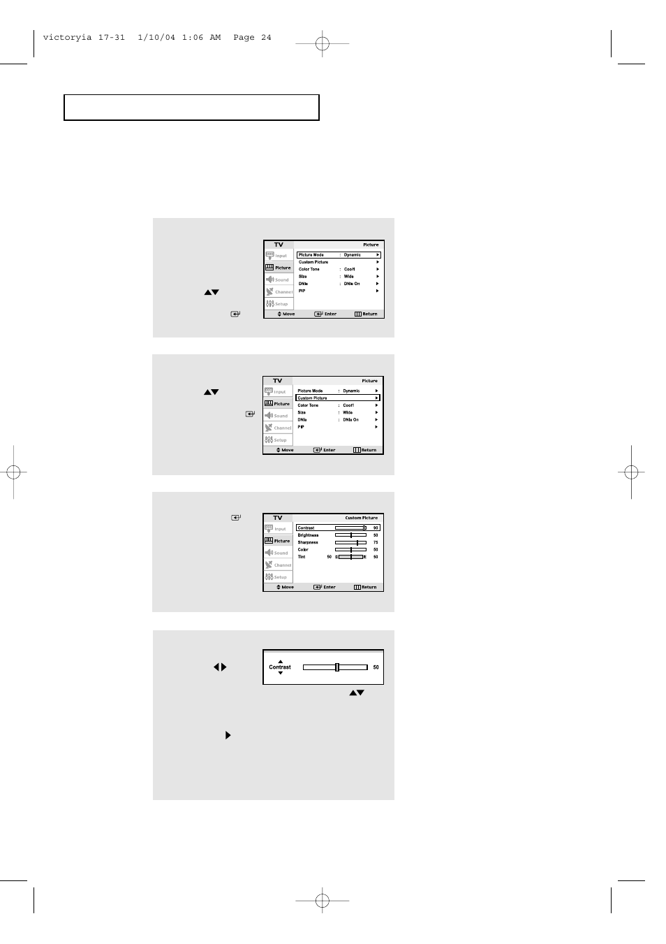 Customizing the picture | Samsung LTP227WX-XAA User Manual | Page 27 / 73