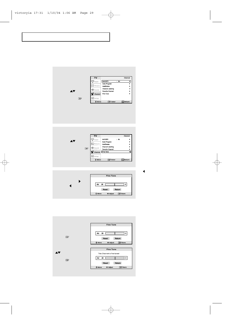 Fine tuning channels | Samsung LTP227WX-XAA User Manual | Page 32 / 73