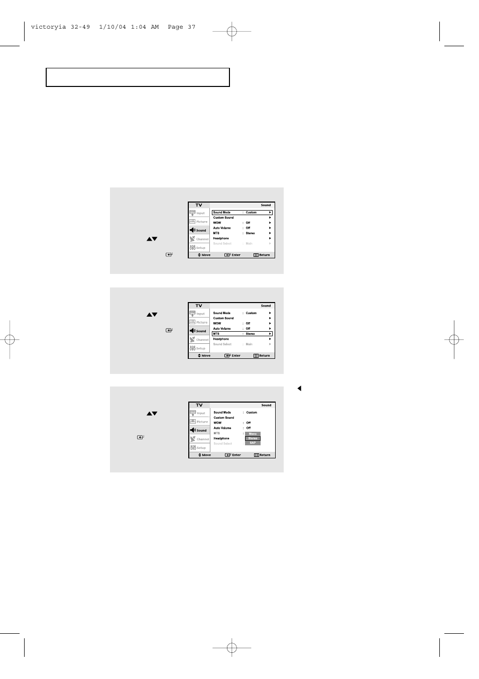 Special sound options | Samsung LTP227WX-XAA User Manual | Page 40 / 73