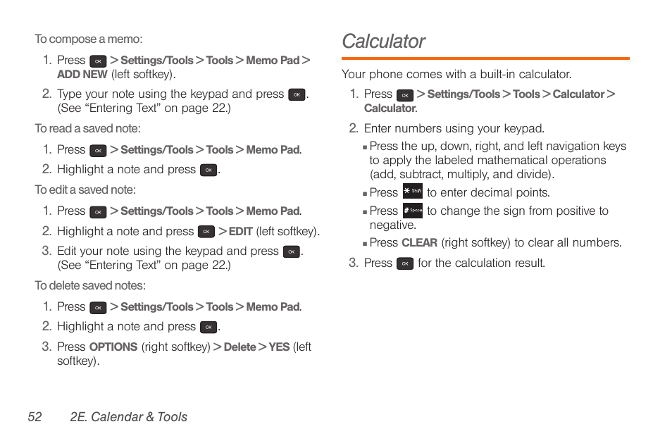 Calculator | Samsung SPH-M260ZKABST User Manual | Page 59 / 113