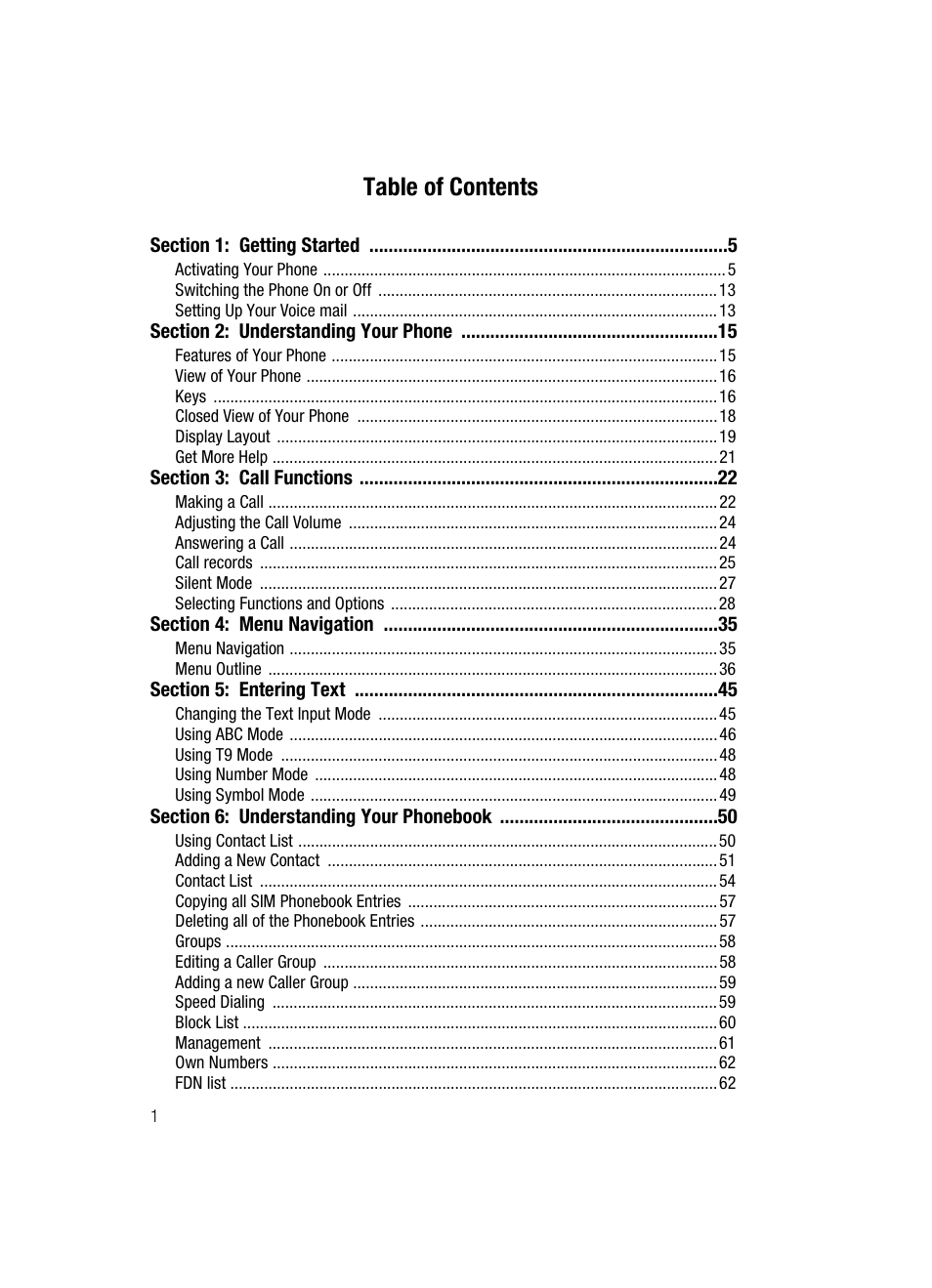Samsung SGH-T539ABBTMB User Manual | Page 4 / 177