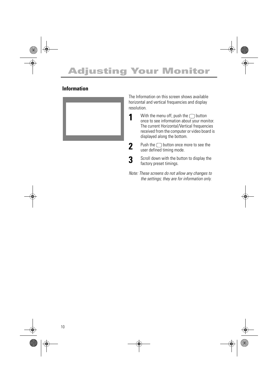 Adjusting your monitor | Samsung AN19MS9U-EDC User Manual | Page 12 / 32