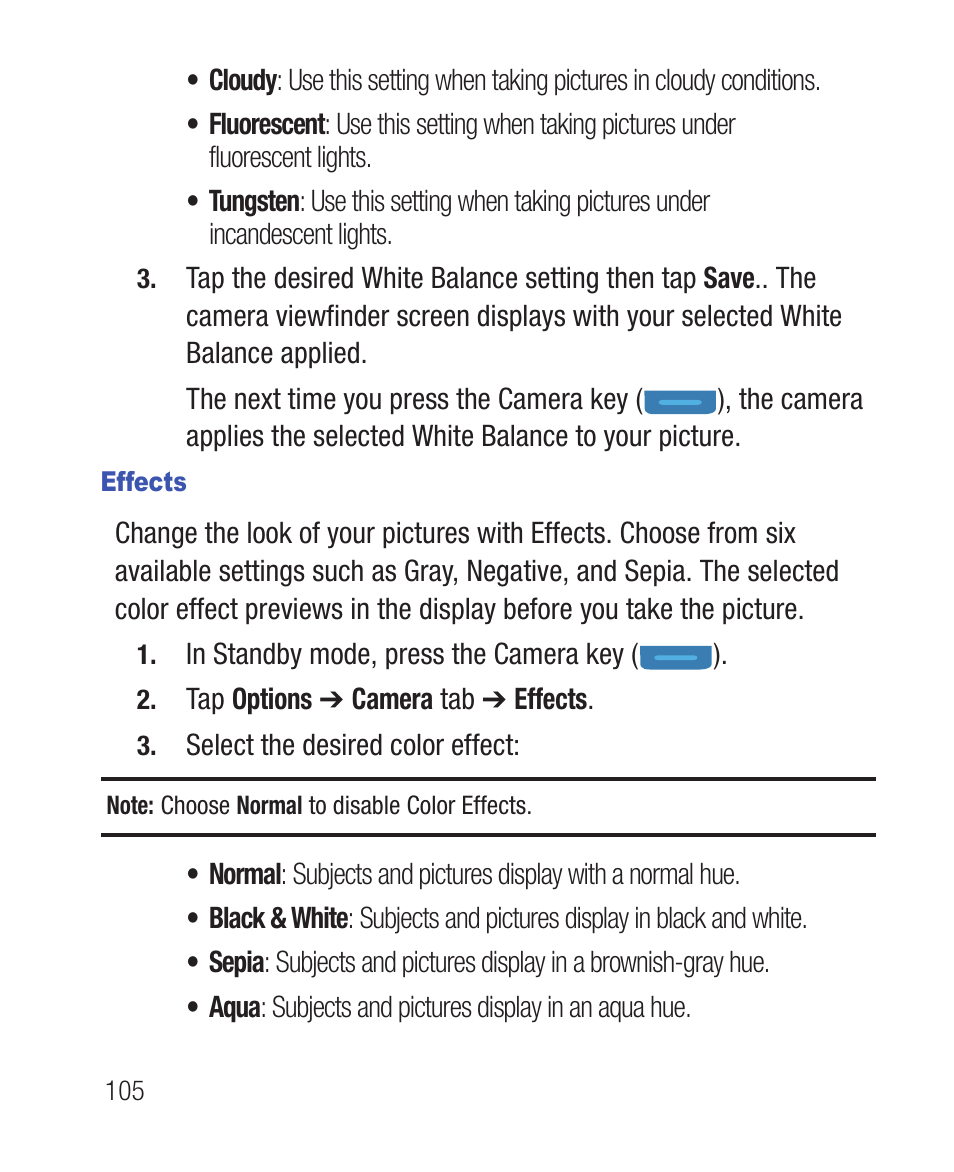 Effects | Samsung SWC-R640LBAXAR User Manual | Page 110 / 250