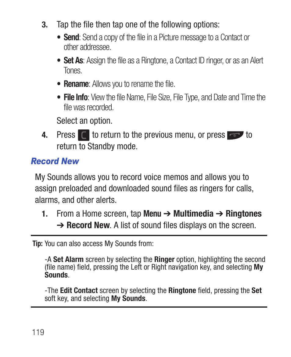 Record new | Samsung SWC-R640LBAXAR User Manual | Page 124 / 250