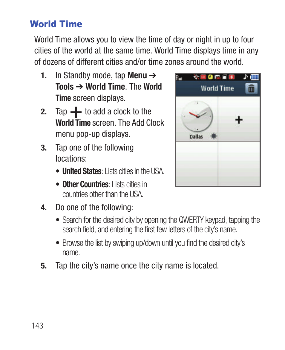 World time | Samsung SWC-R640LBAXAR User Manual | Page 148 / 250