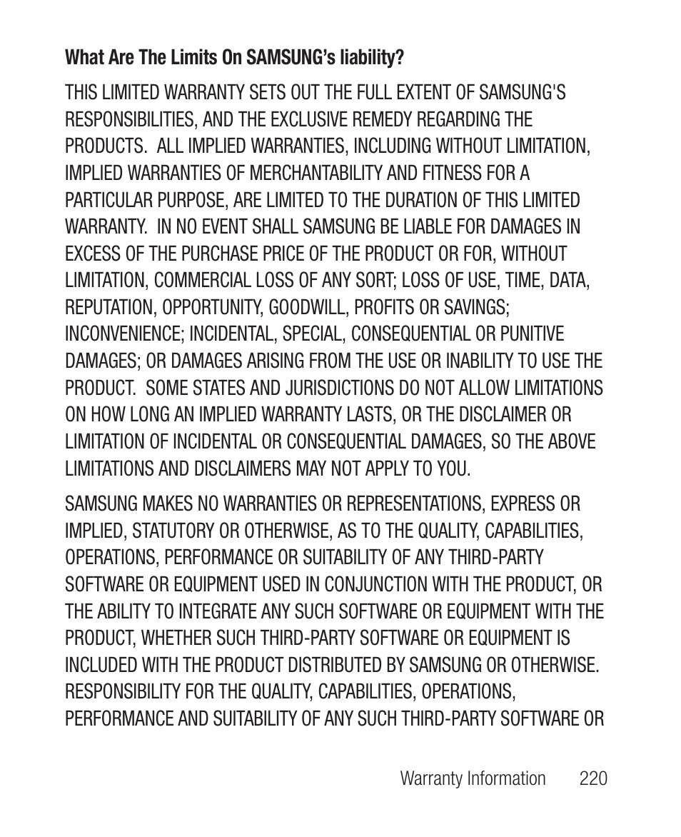 Samsung SWC-R640LBAXAR User Manual | Page 225 / 250