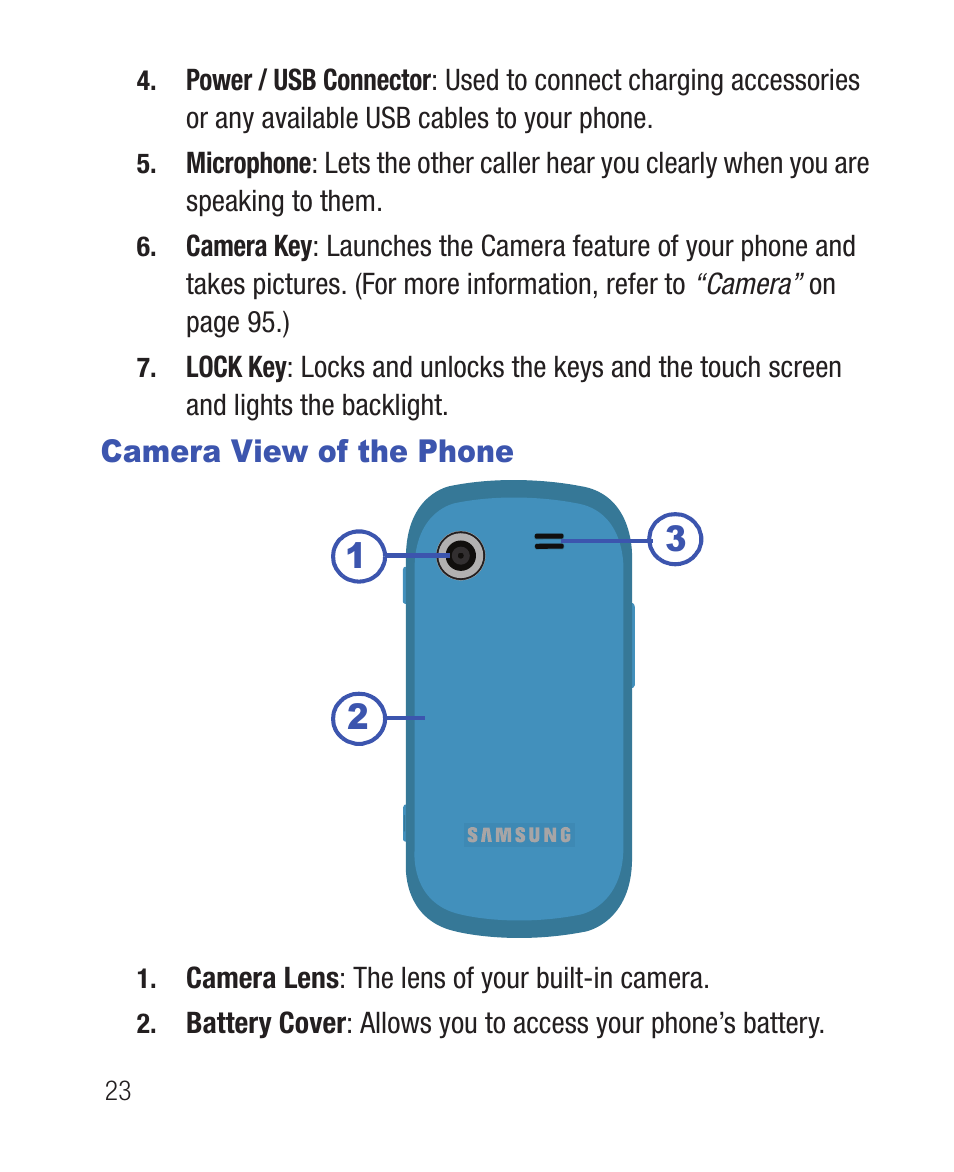 Camera view of the phone | Samsung SWC-R640LBAXAR User Manual | Page 28 / 250