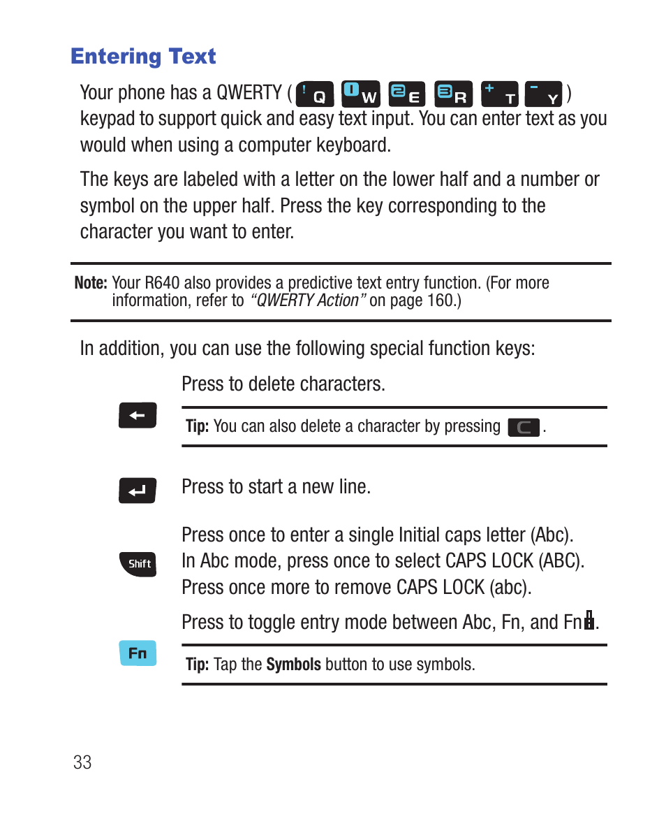 Entering text | Samsung SWC-R640LBAXAR User Manual | Page 38 / 250