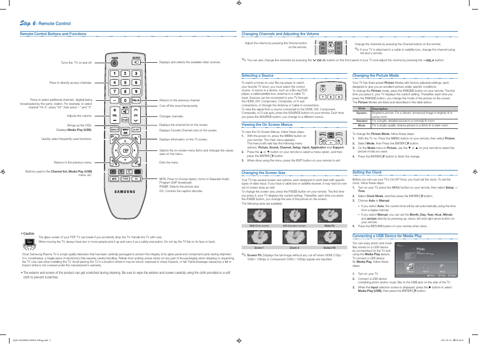 Step 6 | Samsung PN43D440A5DXZA User Manual | Page 2 / 2