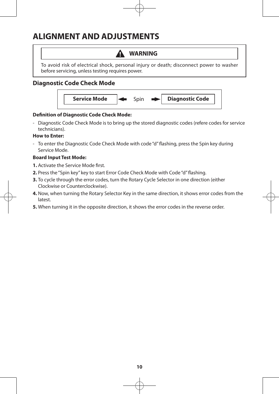 Alignment and adjustments | Samsung WA48H7400AW-A2 User Manual | Page 10 / 60