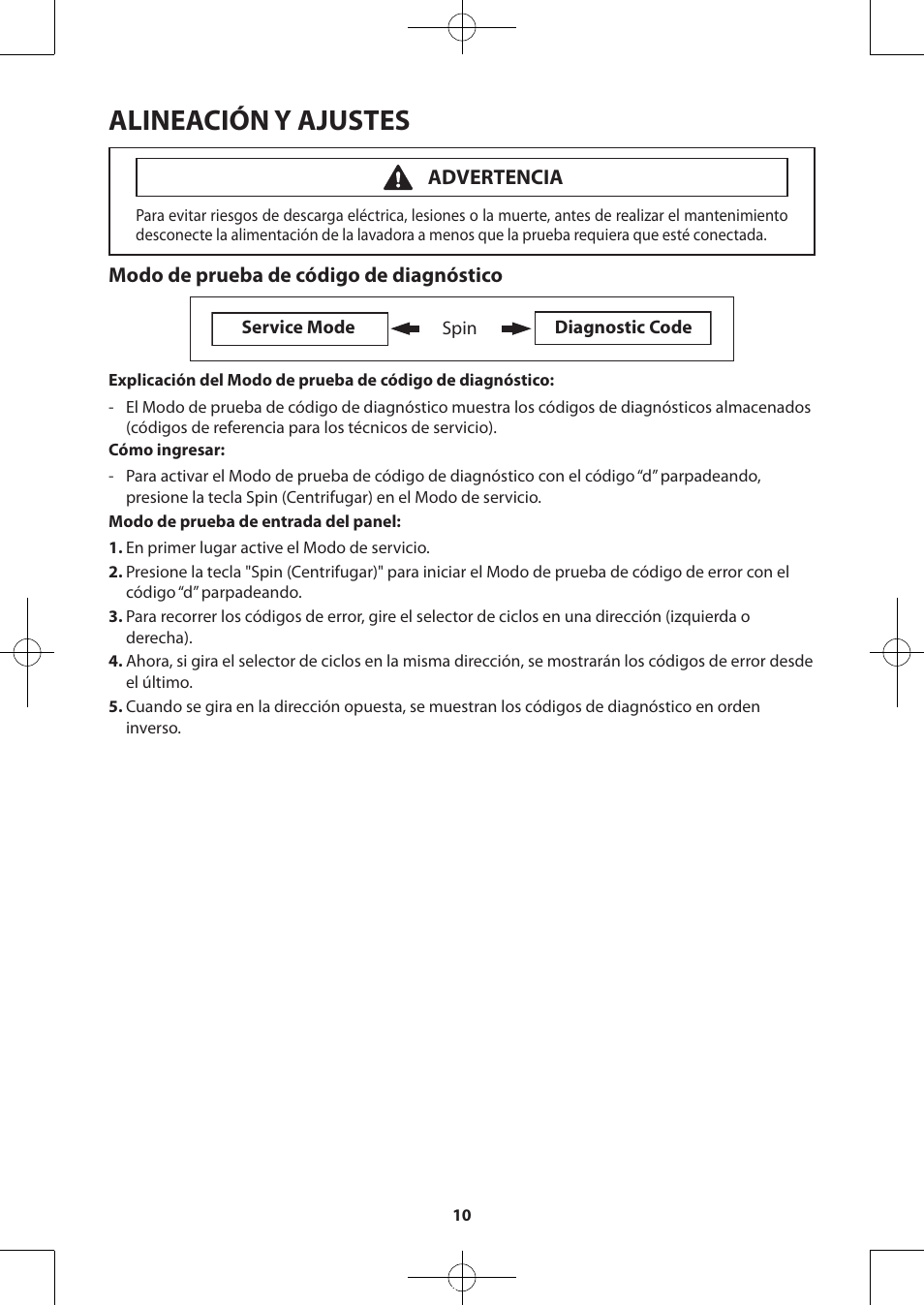 Alineación y ajustes | Samsung WA48H7400AW-A2 User Manual | Page 50 / 60